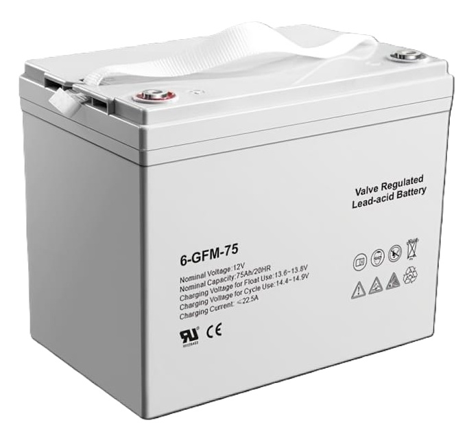 12V 75Ah Valve Regulated Lead-Acid (VRLA) Battery